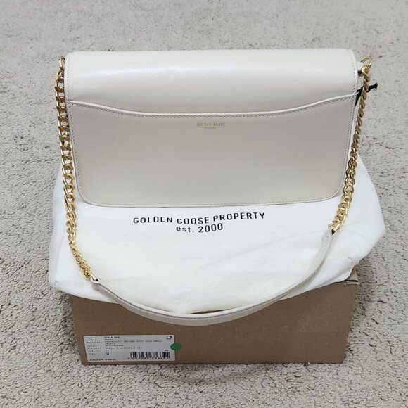 Golden Goose Gioia Bag in butter-colored boarded leather with gold details - Picture 8 of 11